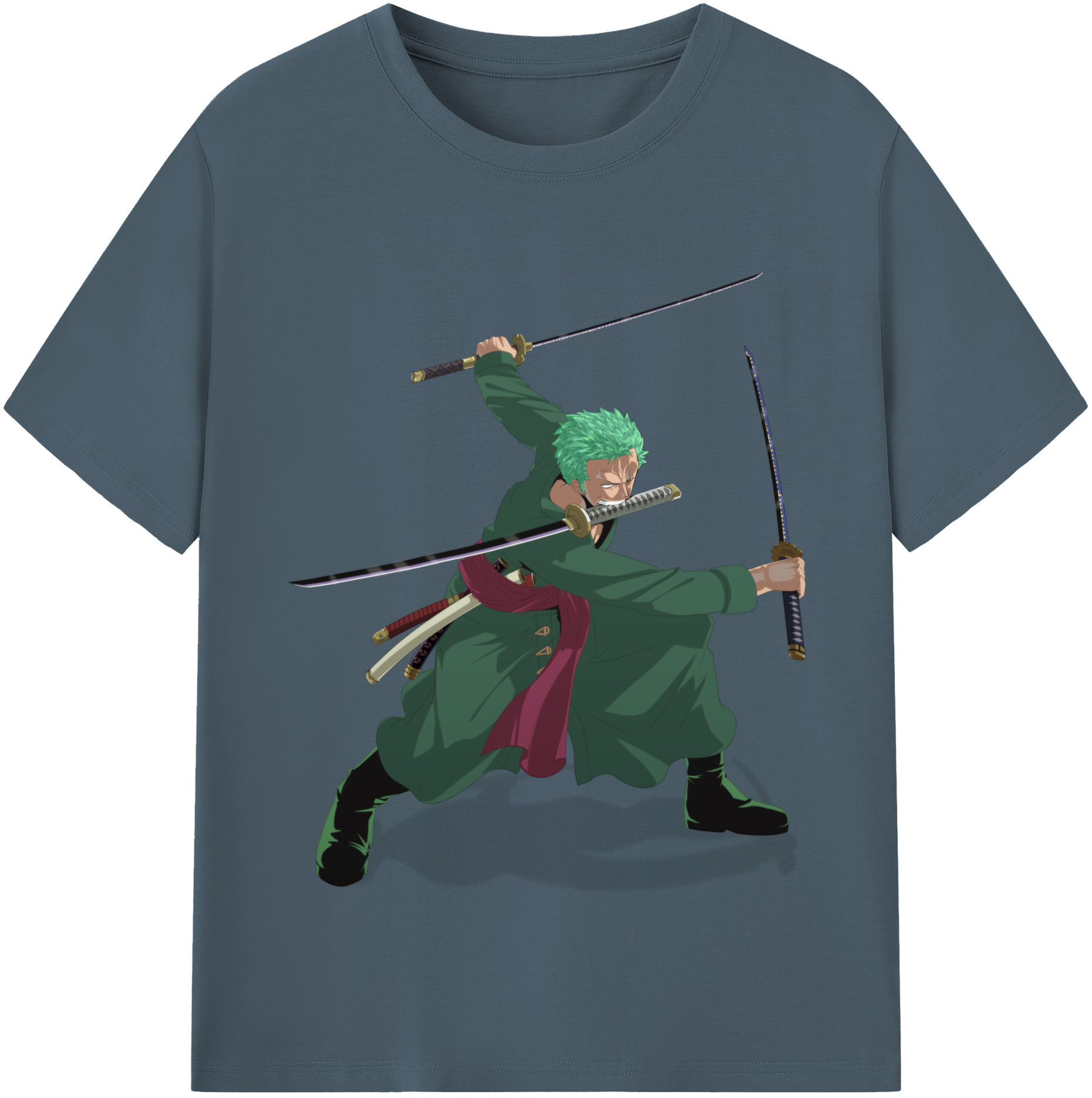 ワンピース ロロノア・ゾロ ONE PIECE Roronoa Zoro 綿100％半袖Tシャツ（フロントプリント）